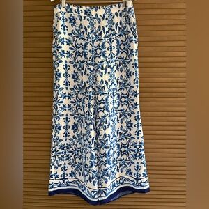 B Wear Boutique blue and white floral pants.